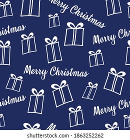 Diseño de vectores - Feliz Navidad, Felices Fiestas, Caja de Regalos - envoltura de regalo, patrón textil, diseño de fondo.