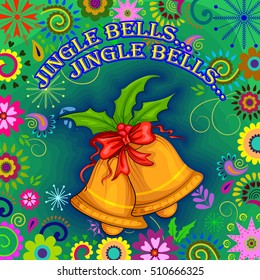 Vector design of Merry Christmas Holiday celebration background