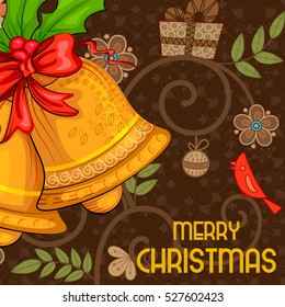 Vector design of Merry Christmas Holiday celebration background