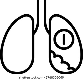 Vector Design Mesothelioma Icon Style