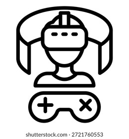 Estilo de ícone de entretenimento metaverso de design de vetor