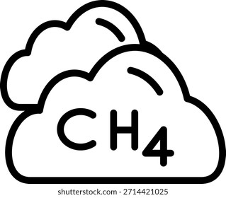 Symbolstil für Vektordesign Methane