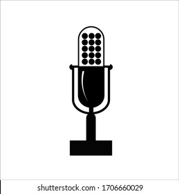 Vektorillustration Design - Mikrofon-Monochrome-Symbol