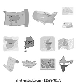 Vector design of middle and east icon. Collection of middle and country stock symbol for web.