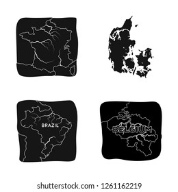 Vector design of middle and east icon. Set of middle and country stock symbol for web.