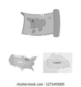 Vector design of middle and east icon. Collection of middle and country stock symbol for web.