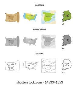 Vector design of middle and east icon. Set of middle and country vector icon for stock.