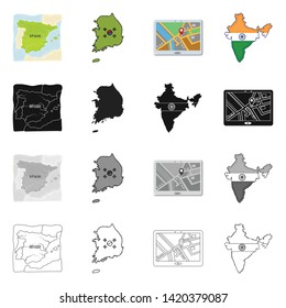 Vector design of middle and east logo. Set of middle and country vector icon for stock.