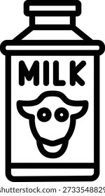 Vektordesign Milcheimer Symbolstil