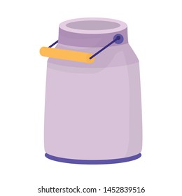 Vector design of milk and can sign. Set of milk and metal stock symbol for web.