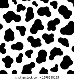 Vector design of milk cow skin pattern volume 2 with smooth black and white texture, can be used for fabrics, textiles, wrapping paper, tablecloths, curtain fabrics, clothing etc.