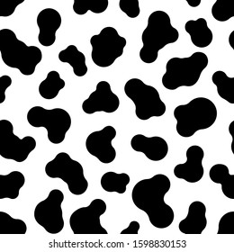 Vector design of milk cow skin pattern volume 3 with smooth black and white texture, can be used for fabrics, textiles, wrapping paper, tablecloths, curtain fabrics, clothing etc.