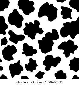 Vector design of milk cow skin pattern volume 18 with smooth black and white texture, can be used for fabrics, textiles, wrapping paper, tablecloths, curtain fabrics, clothing etc.