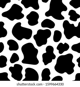 Vector design of milk cow skin pattern volume 12 with smooth black and white texture, can be used for fabrics, textiles, wrapping paper, tablecloths, curtain fabrics, clothing etc.