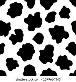 Vector design of milk cow skin pattern volume 24 with smooth black and white texture, can be used for fabrics, textiles, wrapping paper, tablecloths, curtain fabrics, clothing etc.