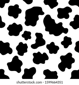 Vector design of milk cow skin pattern volume 22 with smooth black and white texture, can be used for fabrics, textiles, wrapping paper, tablecloths, curtain fabrics, clothing etc.