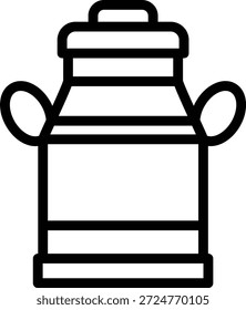 Estilo do ícone do tanque de leite do projeto do vetor