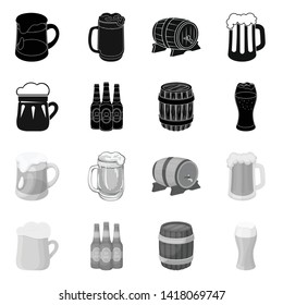 Vector design of minimal and pint icon. Set of minimal and craft stock vector illustration.