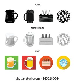 Vector design of minimal and pint icon. Set of minimal and craft stock vector illustration.