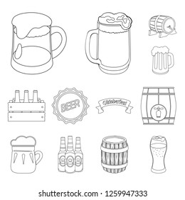 Vector design of minimal and pint logo. Set of minimal and craft vector icon for stock.