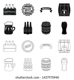 Vector design of minimal and pint logo. Collection of minimal and craft vector icon for stock.