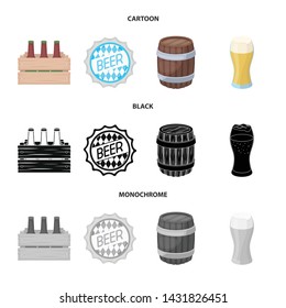 Vector design of minimal and pint symbol. Collection of minimal and craft stock vector illustration.