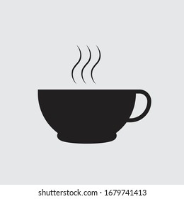 Vector design of minimalist flat glass coffee icon design