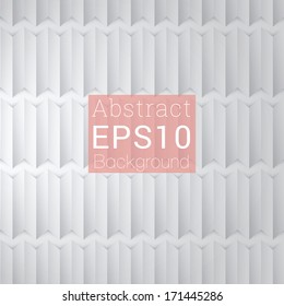 Vector design. Minimalist paper art - origami style background . Paper graphics elements are pointing upward, decorated with soft shadows and red transparent text box