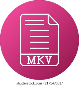 Vector Design MKV Icon Style