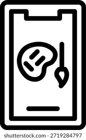 Estilo de icono de arte móvil de diseño de Vector
