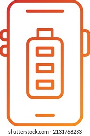 Vectordesign-Symbol für Mobilbatterien