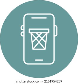 Vector Design Mobile Bin Icon Style