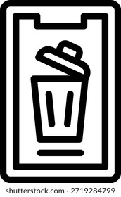 Vector Design Mobile Bin Icon Style