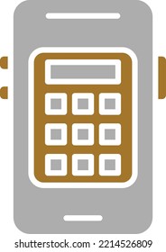 Estilo de icono del calculador móvil de diseño de vectores