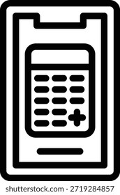 Estilo de ícone da calculadora móvel do projeto do vetor