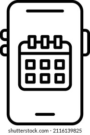 Vector Design Mobile Calendar Icon Style