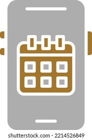 Vector Design Mobile Calendar Icon Style