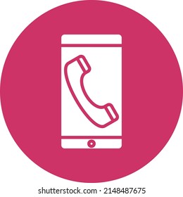 Estilo de icono de llamada móvil de diseño de vectores