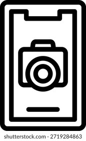 Estilo de Ícone de Câmera Móvel de Design de Vetor