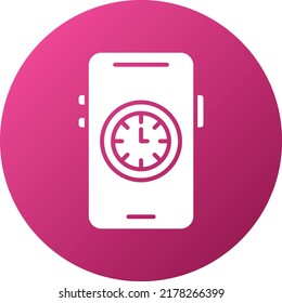 Vector Design Mobile Clock Icon Style