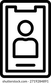 Vector Design Mobile Contacts Icon Style