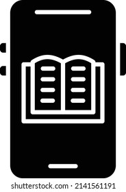 Diseño de vectores Estilo de icono de libro electrónico móvil