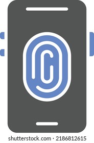 Vector Design Mobile Fingerprint Icon Style
