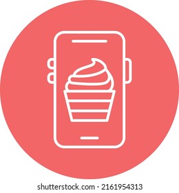 Vector Design Mobile Food Icon Style