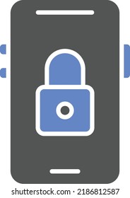 Estilo de icono de bloqueo móvil de diseño de vectores