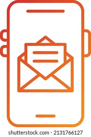 Vector Design Mobile Mail Icon Style