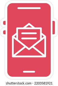 Vector Design Mobile Mail Icon Style
