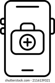 Diseño de vectores Estilo de icono médico móvil