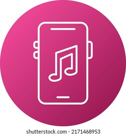 Vector Design Mobile Music App Icon Style