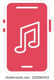 Vector Design Mobile Music App Icon Style